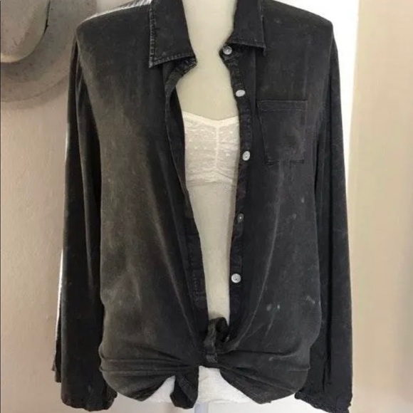 NWT CHASER HEIRLOOM BELL-SLEEVE BUTTON-UP SHIRT BLOUSE TOP!!! - Picture 2 of 3